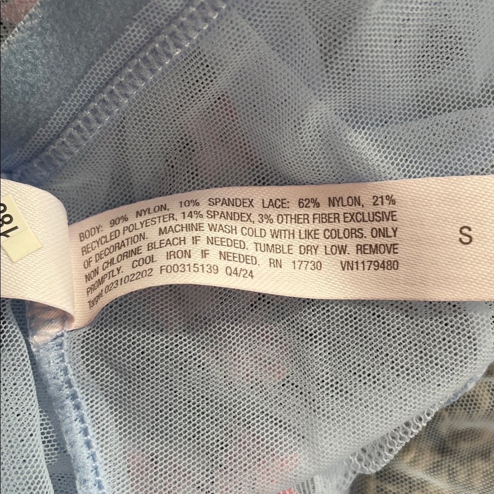 π Auden Sheer Floral Garter Belt Light Blue Various Sizes | NWT - Picture 7 of 7
